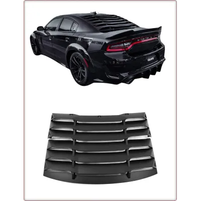 GRIGLIA COPRILUNOTTO PER DODGE CHARGER 2011 - 2023 NERO OPACO / TÜV