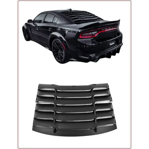 GRIGLIA COPRILUNOTTO PER DODGE CHARGER 2011 - 2023 NERO OPACO / TÜV
