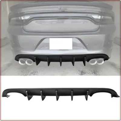 DIFFUSORE POSTERIORE PER DODGE CHARGER 2015 - 2023 SRT NERO OPACO