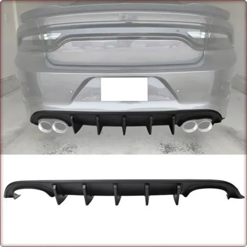 DIFFUSORE POSTERIORE PER DODGE CHARGER 2015 - 2023 SRT NERO OPACO