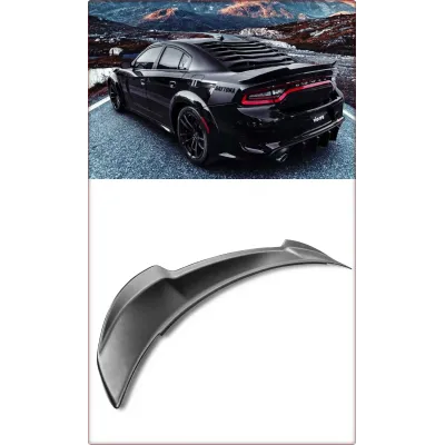 SPOILER TYLNY DO DODGE CHARGER 2015 - 2023 ROCK STYL / TÜV CZARNY MAT