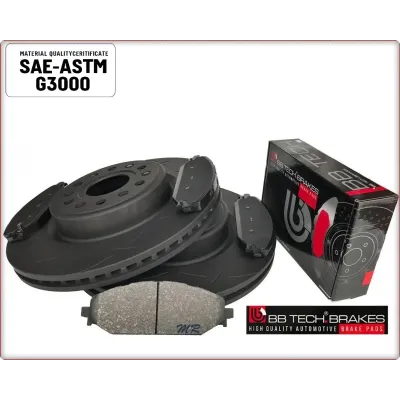 2X DISCHI FRENO BAFFATI E PASTIGLIE ANTERIORI PER RAM 1500 DT 2019 - 2025 / TÜV