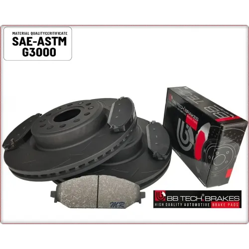 2X DISCHI FRENO BAFFATI E PASTIGLIE ANTERIORI PER RAM 1500 DT 2019 - 2025 / TÜV