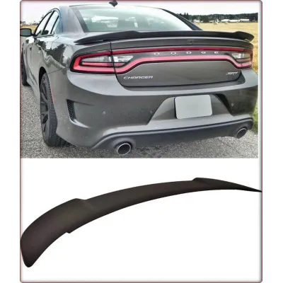 SPOILER POSTERIORE PER DODGE CHARGER 2015 - 2023 SRT8 STILE HELLCAT / TÜV NERO O...