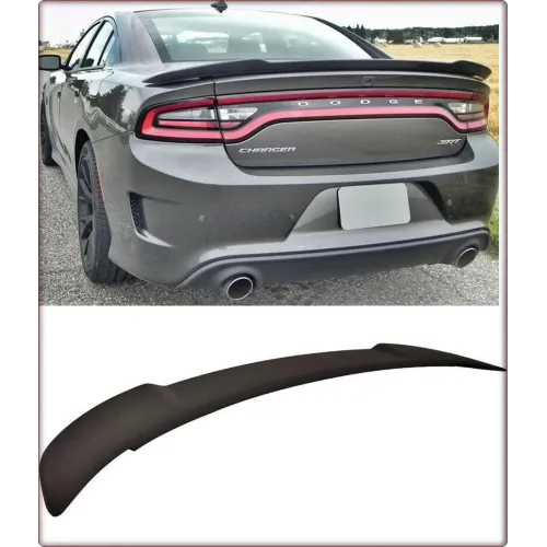SPOILER POSTERIORE PER DODGE CHARGER 2015 - 2023 SRT8 STILE HELLCAT / TÜV NERO OPACO