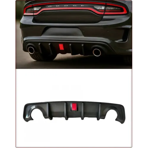 DIFFUSORE POSTERIORE CON LED PER DODGE CHARGER 2020 - 2023 ALLARGAMENTI CARROZZERIA