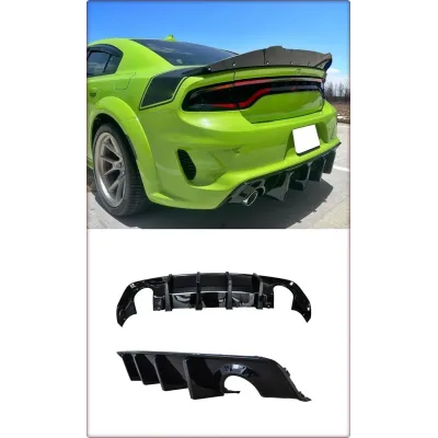 DIFFUSORE POSTERIORE PER DODGE CHARGER 2020 - 2023 ALLARGAMENTI CARROZZERIA / LUCIDO