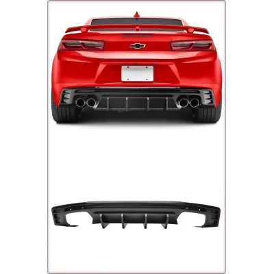 DIFFUSORE POSTERIORE PER CHEVROLET CAMARO 2016 - 2024 NERO OPACO