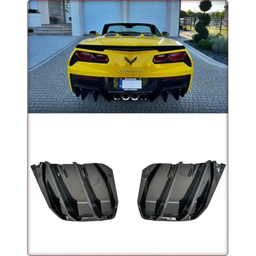 REAR DIFFUSER FOR CHEVROLET CORVETTE C7 2014 - 2019 GLOSSY