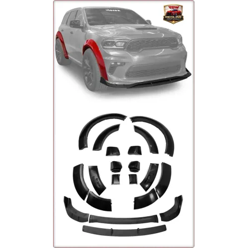 FENDER FLARE KIT FRONT SPOILER LIP FOR DODGE DURANGO 2021 - 2026 SRT