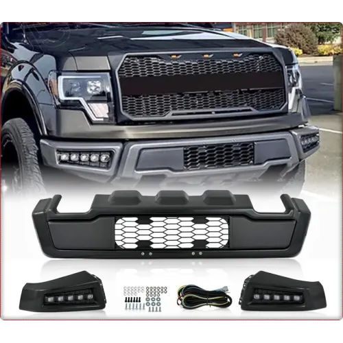 PARAURTI ANTERIORE CON ILLUMINAZIONE LED PER FORD F-150 2009-2014 RAPTOR STILE