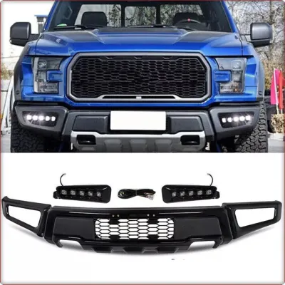 ZDERZAK PRZEDNI Z OŚWIETLENIEM LED DO FORD F-150 2015-2017 RAPTOR STYL