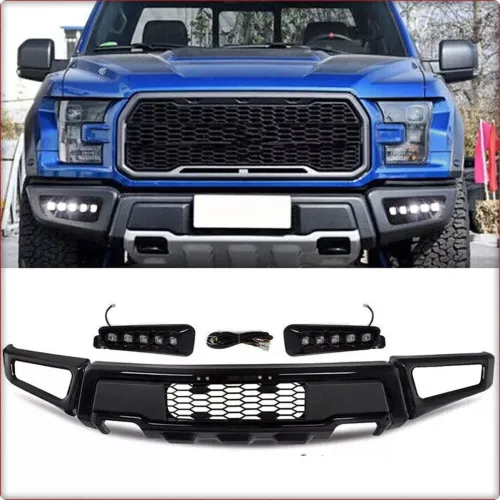 PARAURTI ANTERIORE CON ILLUMINAZIONE LED PER FORD F-150 2015-2017 RAPTOR STILE