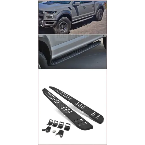 2X PEDANE LATERALI PER FORD F-150 F150 2015 - 2024 RAPTOR STILE