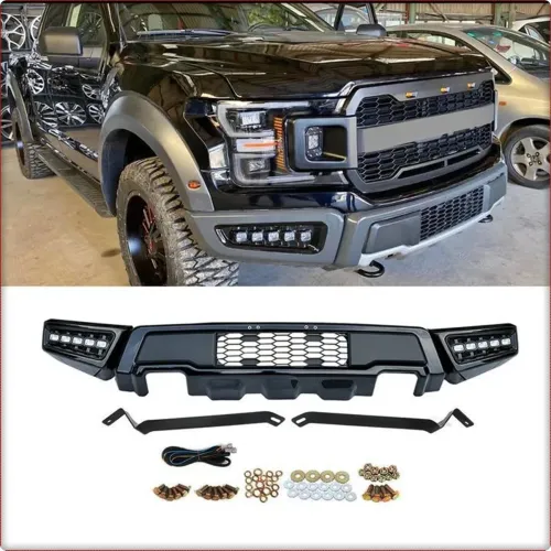 PARAURTI ANTERIORE CON ILLUMINAZIONE LED PER FORD F-150 2018 - 2020 RAPTOR STILE