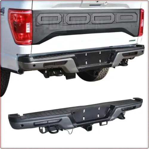 REAR BUMPER WITH LED LIGHTING FOR FORD F-150 2021 - 2024 RAPTOR STYLE