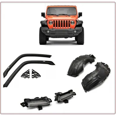 ALLARGAMENTO PARAFANGO ANTERIORE CON LED PER JEEP WRANGLER 2018 - 2025 THANOS