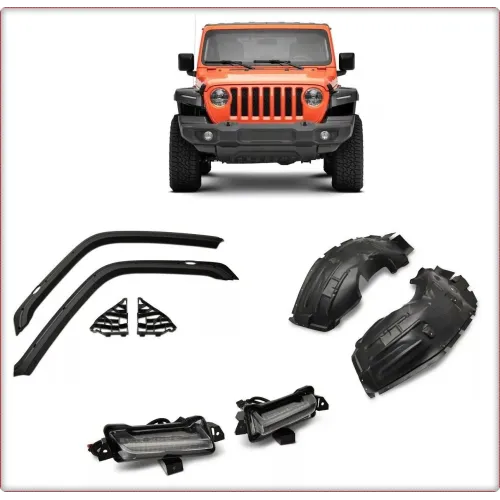 PRZEDNIE POSZERZENIE BŁOTNIKA Z LED DO JEEP WRANGLER 2018 - 2025 THANOS