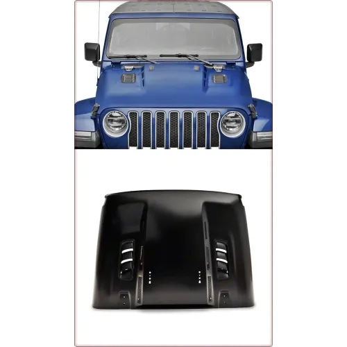 COFANO IN ACCIAIO PER JEEP WRANGLER JL 2018 - 2025 THANOS STILE