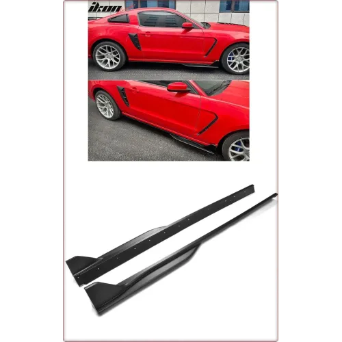 MINIGONNE LATERALI PER FORD MUSTANG 2010 - 2014 STILE GT500 / TÜV