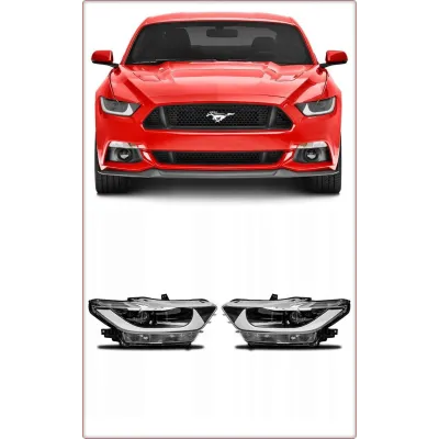 2X REFLEKTORY PRZEDNIE DO JEEP FORD MUSTANG 2015 - 2017 KICKSTER FULL LED DRL