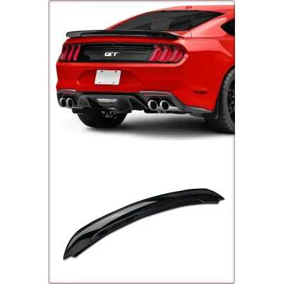 SPOILER POSTERIORE PER FORD MUSTANG 2015 - 2023 STILE GT350 / TÜV NERO LUCIDO