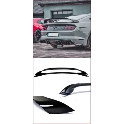 SPOILER TYLNY DO FORD MUSTANG 2015 - 2023 W STYLU GT350 / TÜV CZARNY POŁYSK