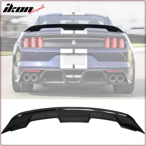 SPOILER POSTERIORE PER FORD MUSTANG 2015 - 2023 GT500/STILE MACH1 / TÜV NERO LUCIDO