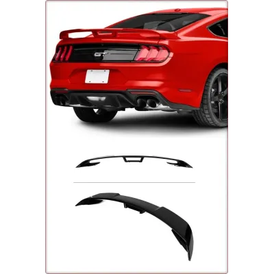 SPOILER POSTERIORE PER FORD MUSTANG 2015 - 2023 STILE GT PERFORMANCE NERO LUCIDO