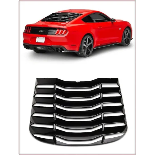 GRIGLIA COPRILUNOTTO PER FORD MUSTANG 2015 - 2023 NERO LUCIDO TÜV