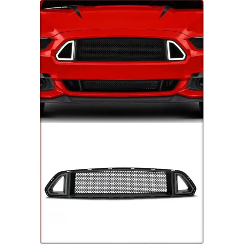 GRIGLIA ANTERIORE PER FORD MUSTANG 2015 - 2017 RTR STILE CON LED