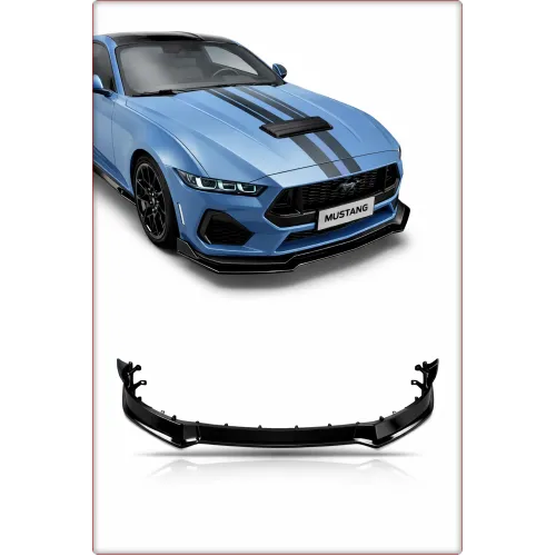 SPOILER INFERIORE ANTERIORE PER FORD MUSTANG 2024 - NERO LUCIDO