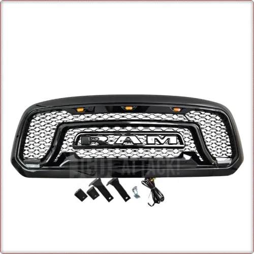 GRILL PRZEDNI DO DODGE RAM 1500 2013 - 2028 REBEL STYL / TÜV / CZARNY POŁYSK