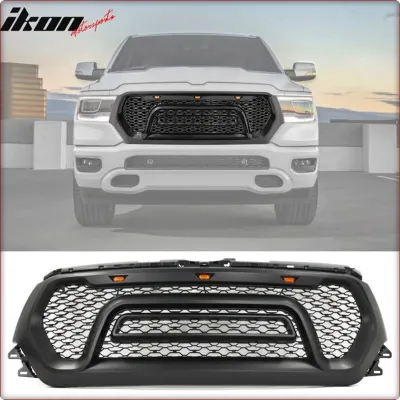 GRIGLIA ANTERIORE PER DODGE RAM 1500 2019 - 2025 CON LED NERO OPACO