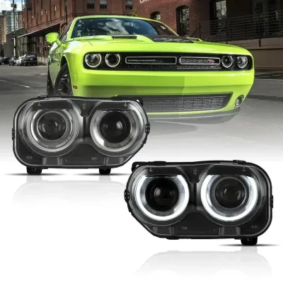 2X REFLEKTORY PRZEDNIE DO DODGE CHALLENGER 2008 - 2014 LED D2S / EU 2015+ STYL