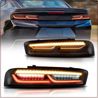 2X LAMPY TYLNE DO CHEVROLET CAMARO 2016 - 2018 LED SMOKE CZARNY / EU