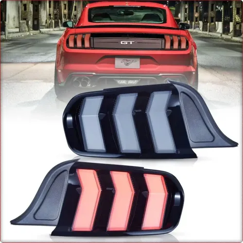 2X LAMPY TYLNE DO FORD MUSTANG 2015 - 2023 LED PRZYCIEMNIANE CZARNE W STYLU S650