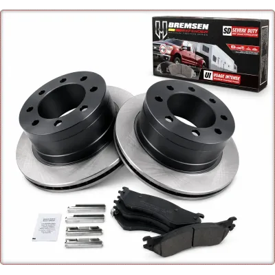 2X DISCHI E PASTIGLIE FRENO POSTERIORI PER DODGE RAM 2500 3500 2003 - 2008