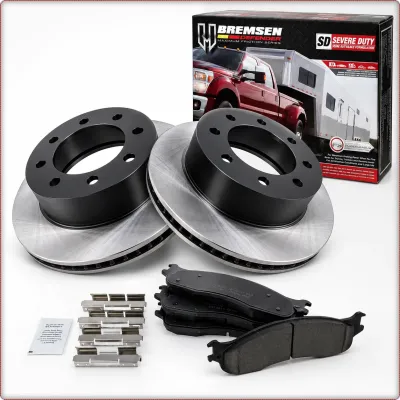 2X DISCHI E PASTIGLIE FRENO ANTERIORI PER DODGE RAM 2500 3500 2003 - 2008