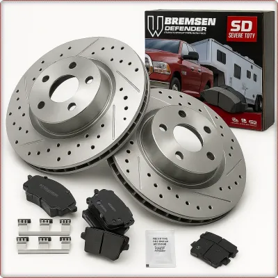 2X DISCHI FRENO FORATI E PASTIGLIE POSTERIORI PER DODGE CHARGER CHALLENGER 2006 ...
