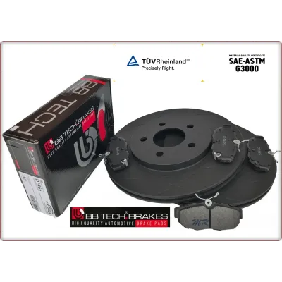 2X DISCHI FRENO BAFFATI E PASTIGLIE POSTERIORI PER FORD MUSTANG 2005 - 2014 TÜV
