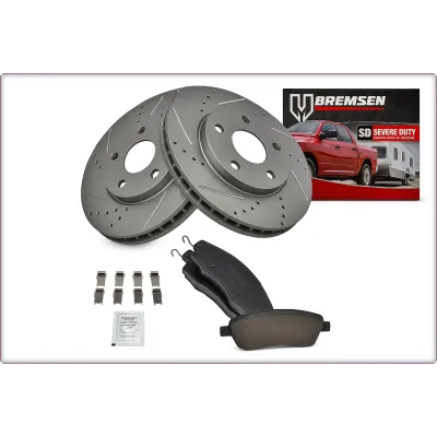 2X DISCHI FRENO FORATI E PASTIGLIE ANTERIORI PER FORD MUSTANG 2005 - 2014 316MM