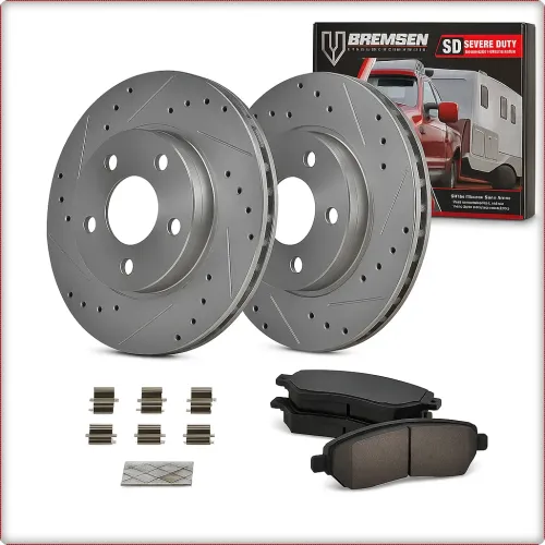 2X DISCHI FRENO FORATI E PASTIGLIE ANTERIORI PER CHEVROLET HHR 2006 - 2011