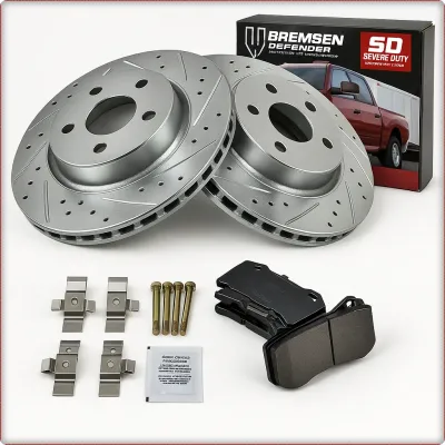 2X DISCHI FRENO FORATI E PASTIGLIE POSTERIORI PER CHRYSLER 300C SRT8 2005 - 2014