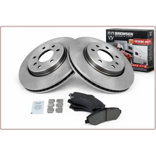 2x FRONT ROTORS + BRAKE PADS FOR JEEP WRANGLER JK 2007 - 2017
