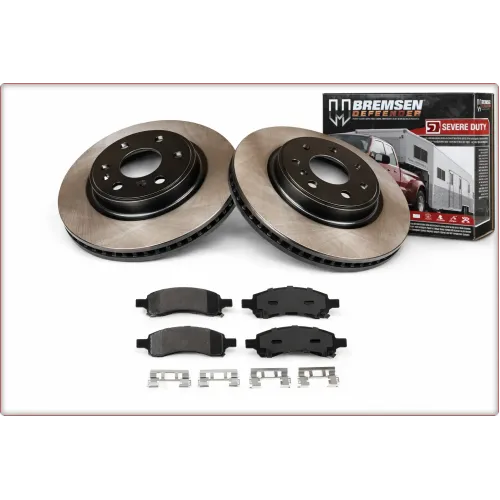 2X TARCZE HAMULCOWE + KLOCKI HAMULCOWE NA PRZÓD DO GMC ACADIA BUICK ENCLAVE 2007 - 2017
