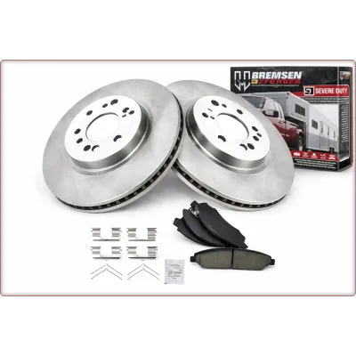 2X DISCHI FRENO + PASTIGLIE FRENO ANTERIORI PER HONDA PILOT ACURA MDX ZDX 2007 -...