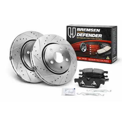DISCHI FRENO FORATI + PASTIGLIE FRENO ANTERIORI PER JEEP GRAND CHEROKEE 2011 - 2...