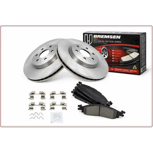 2X TARCZE HAMULCOWE + KLOCKI HAMULCOWE NA PRZÓD DO FORD EXPLORER TAURUS FLEX 2011 - 2019