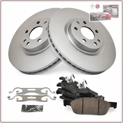 2X DISCHI FRENO + PASTIGLIE FRENO ANTERIORI PER FORD EDGE 2015 - 2020 FWD